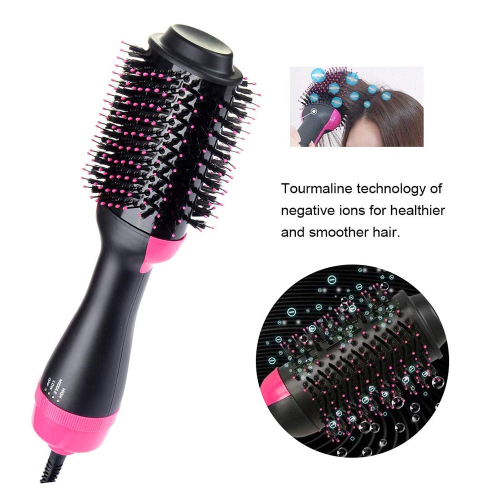 Stilo di capelli professionale 4 in 1 spazzola per aria calda elettrica